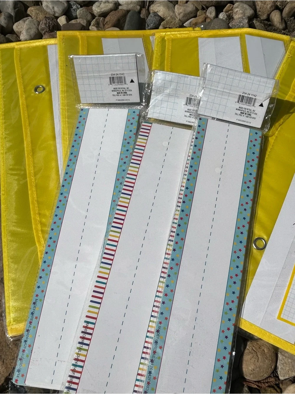 Yellow Pocket Charts and Word Strips Classroom Set from Target NEW